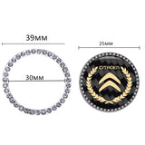 Citroen Carbon Fiber Car Engine One-click Start Stop Button Cover Sticker
