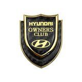 Hyundai Shield Carbon Fiber Car Rear Sticker Window Emblem Badge Decal
