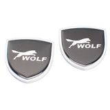 2PCS Ford Wolf Metal Car Side Sticker Auto Emblem Badge Decal