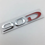 Tesla 75D 85D 90D 100D Letter Metal Car Rear Sticker Decal Emblem Badge