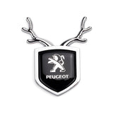 Peugeot ABS Deer Car Rear Sticker Shield Trunk Emblem Badge Decal