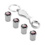 4pcs/set Ford Mustang Shelby ST SVT Logo Car Air Valve Stem Caps Auto Tyre Valve Covers with Wrench