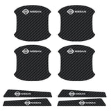 Nissan Carbon Fiber Car Door Bowl Handle Anti-collision Protective Stickers Scratches Film