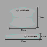 8pcs Nissan Car Door Handle Bowl Wrist Transparent Protector Anti-collision Decal