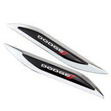 2pcs Dodge RT Logo Metal Car Sider Fender Sticker Emblem Badge