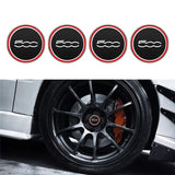 4pcs/set 60mm Fiat 500 Logo ABS Car Wheel Hub Center Caps Covers
