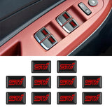 10pcs Subaru STI Epoxy Car Armrest Button Sticker