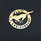 8x7cm Ford 40th Anniversary Mustang Metal Car Side Fender Sticker Rear Emblem Badge Decal