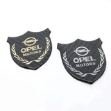 Opel Metal Carbon Fiber Car Rear Sticker Shield Trunk Emblem Badge Decal
