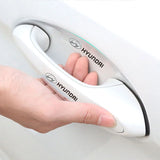 8pcs Hyundai Car Door Handle Bowl Wrist Transparent Protector Anti-collision Decal
