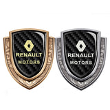 Renault Metal Carbon Fiber Shield Car Rear Sticker Auto Window Emblem Badge Decal