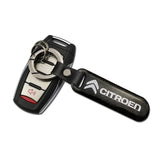 Citroen Carbon Fiber Car Logo Keychain Keyring