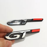 Peugeot Letter GT Logo ABS Car Rear Sticker Auto Body Fender Side Emblem Badge Decal