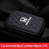 Leather Car Central Console Armrest Box Mat for Logo Accord Odyssey CRV Jazz Pilot Civic City Protective Pad Accessories