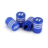 4pcs/set Hyundai Metal Car Wheel Tire Valve Stem Caps Covers