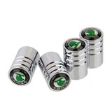 4pcs/set Skoda VRS Logo Car Air Valve Stem Caps Auto Tyre Valve Covers