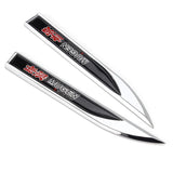 2pcs Honda Mugen Logo Metal Car Sider Fender Sticker Emblem Badge