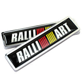 2pcs/set Mitsubishi Ralliart Logo Metal Car Side Sticker Auto Emblem Badge