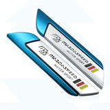 2pcs Mazda MS Mazdaspeed Logo Metal Car Side Sticker Emblem Badge Decal Auto Body Decoration