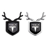 Tesla ABS Deer Car Rear Sticker Shield Trunk Emblem Badge Decal