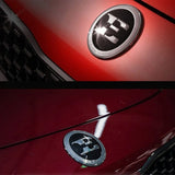 7.6cm KIA E Logo Stinger GT Line 2017-2018 86330J5100 86311J5000 ABS Car Front Hood Emblem Badge Sticker Decal