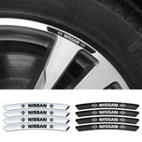 4pcs/set 9cm Nissan Aluminum Alloy Car Wheel Rim Tyre Sticker