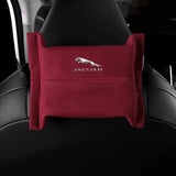 Jaguar Suede Car Tissue Box Holder Seat Back Hanging Napkin Storage Bag