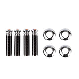4pcs/set SAAB Logo Carbon Fiber Car Door Bolt Lock Pins Gate Lock Screws