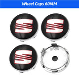 4pcs/set 56mm 60mm 63mm SEAT ABS Car Wheel Hub Center Caps Covers