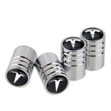 4pcs/set Tesla Logo Car Air Valve Stem Caps Auto Tyre Valve Covers