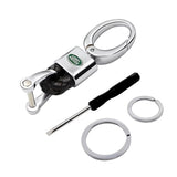 Land Rover Logo PU Leather Braided Rope Car Keychain