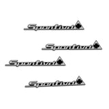 4pcs/set Alfa Romeo Sportivo Metal Car Stereo Sticker Auto Audio Emblem Decal