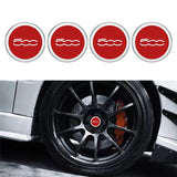 4pcs/set 60mm Fiat 500 Logo ABS Car Wheel Hub Center Caps Covers