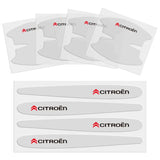 8pcs Citroen Car Door Handle Bowl Wrist Transparent Protector Anti-collision Decal