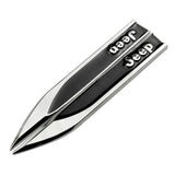 2pcs Jeep Logo Metal Car Side Fender Sticker Emblem Badge Decal Decoration
