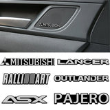 4pcs/set Mitsubishi Lancer Outlander ASX Pajero Ralliart Metal Car Stereo Sticker Auto Audio Emblem Decal