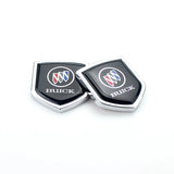 2PCS Buick Metal Car Rear Sticker Shield Trunk Emblem Badge Decal