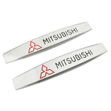 2pcs Mitsubishi Metal Car Fender Side Badge Decal Rear Emblem Sticker