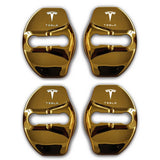 4pcs/set Tesla Stainless Steel Car Door Lock Cover Protection