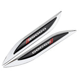 2pcs Dodge RT Logo Metal Car Sider Fender Sticker Emblem Badge