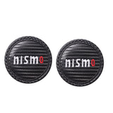 2pcs/set Nissan Nismo Carbon Fiber Car Water Coaster Non-slip Mat