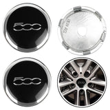 4pcs/set 60mm Fiat 500 Logo ABS Car Wheel Hub Center Caps Covers