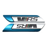 2pcs Skoda VRS Logo Metal Car Side Sticker Emblem Badge Decal Auto Body Decoration
