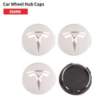 4pcs/set 56mm Tesla ABS Car Wheel Hub Center Caps Covers