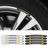 4pcs/set 9cm Chevrolet Aluminum Alloy Car Wheel Rim Tyre Sticker