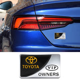 Toyota VIP OWNERS Metal Car Stickers Rear Emblem Badge
