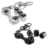 4pcs/set Citroen DS Logo Car Air Valve Stem Cap Auto Tyre Valve Covers with Wrench