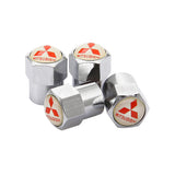 4pcs/set Mitsubishi Ralliart Car Air Valve Stem Cap Auto Tyre Valve Covers
