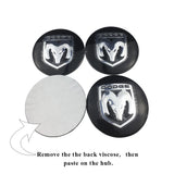 4pcs/set 56mm Dodge RAM RT Challenger Viper Car Wheel Center Hub Sticker Decal