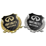 Infiniti Metal Carbon Fiber Car Rear Sticker Shield Trunk Emblem Badge Decal